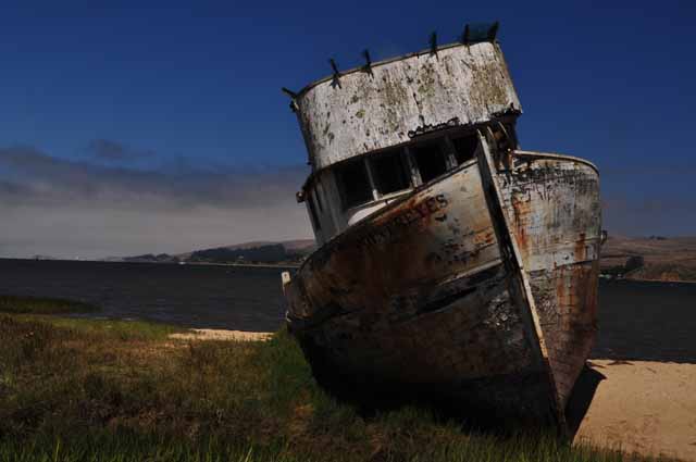 shipwreck on Tomales Bay at Inverness